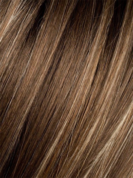 TOBACCO ROOTED | Medium Brown base with Light Golden Blonde highlights and Light Auburn lowlights