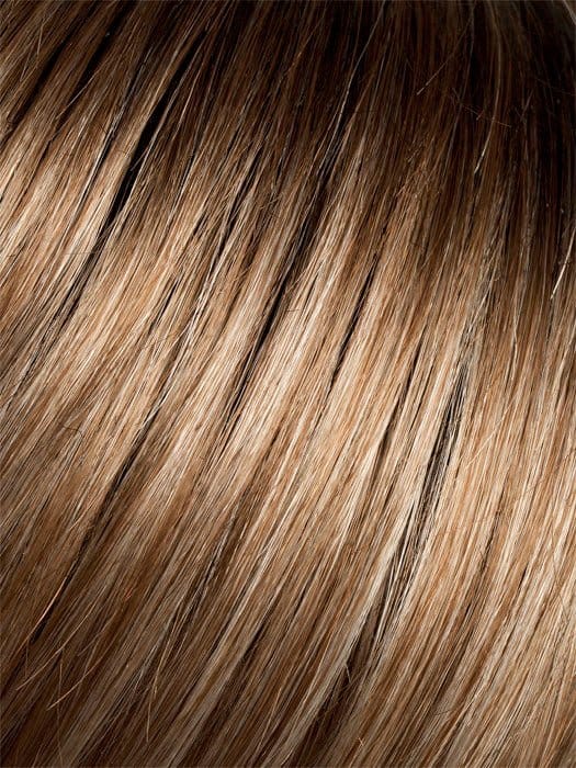 DARK SAND ROOTED | Light Brown base with Lightest Ash Brown and Medium Honey Blonde blend and Dark Roots