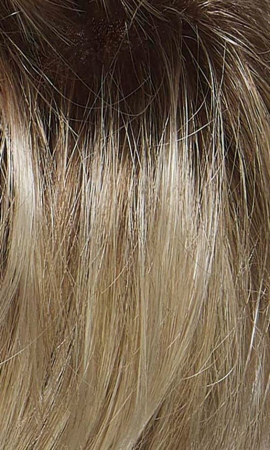 10/613GR | Highlighted blend of ash and platinum blondes and chocolate roots