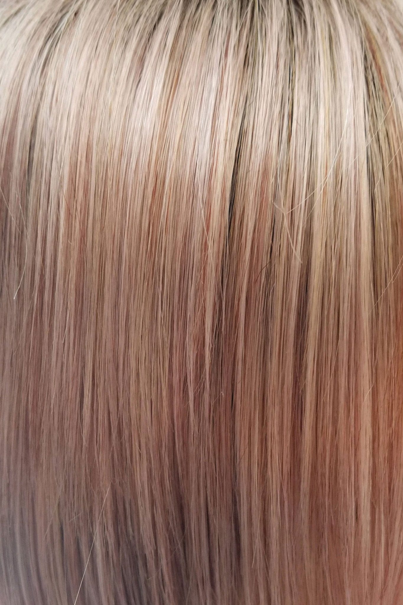 Watermelon R | Rich pastel pink base with subtle soft reddish tone + soft dark brown root
