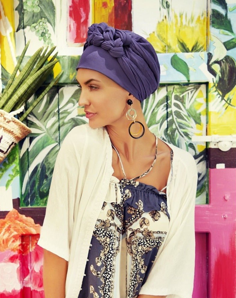 Sapphire Boho Turban by Christine Headwear - Wig Studio 1