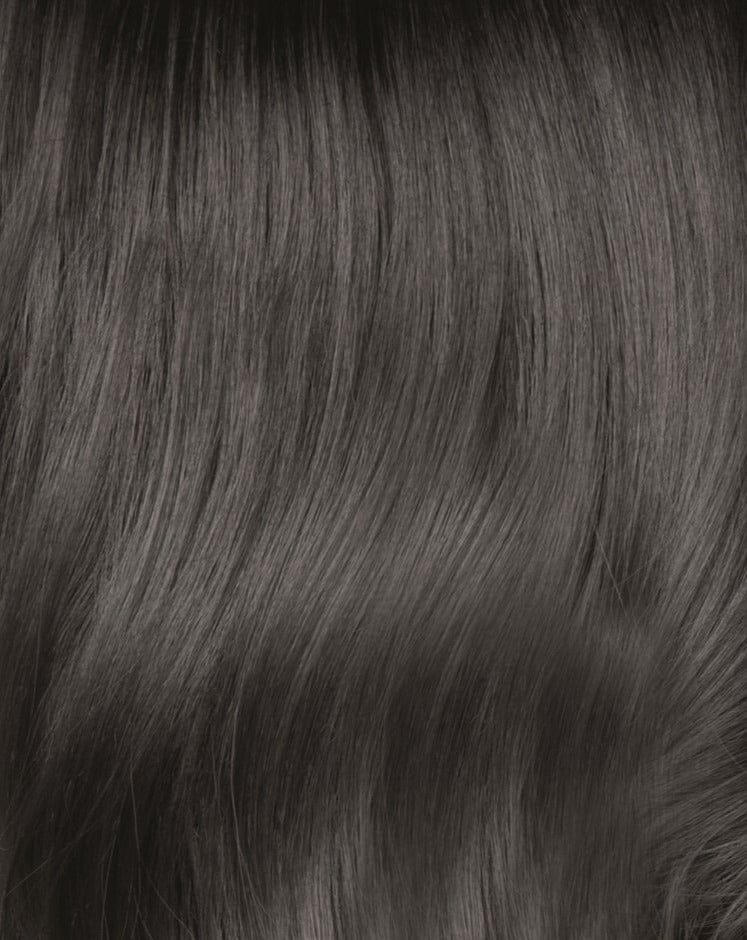 Midnight Stone | Smoky fused gray stone base with off-black roots. Cool, lush appearance enhances any style with a beauty boost