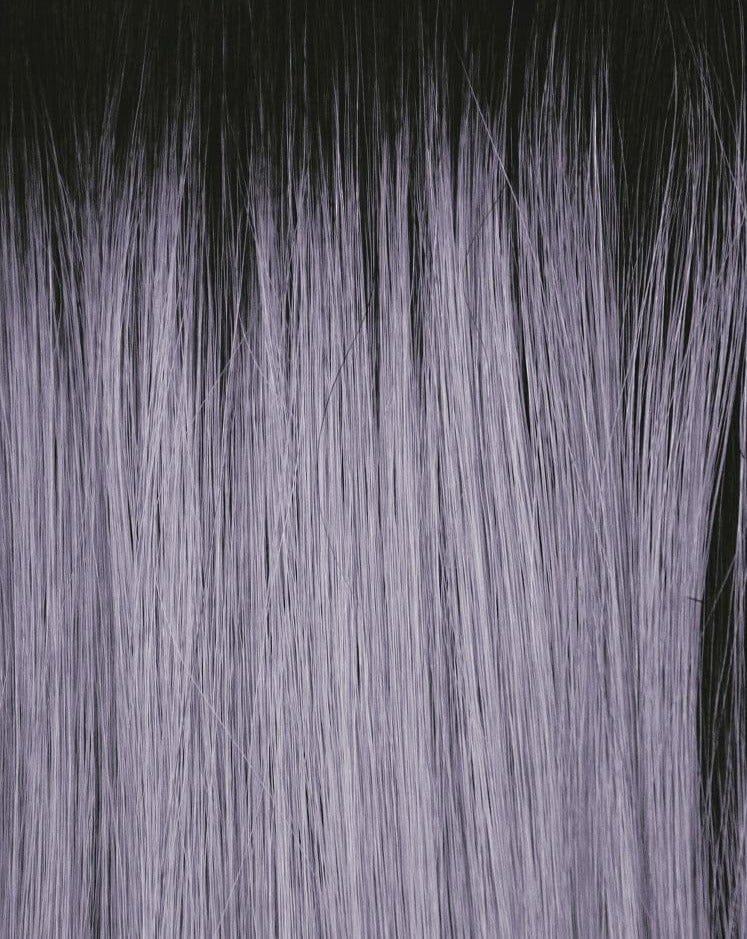 Lunar Haze | Smoky fused periwinkle base with off-black roots. Illuminating, smooth tone gives a stylish appearance