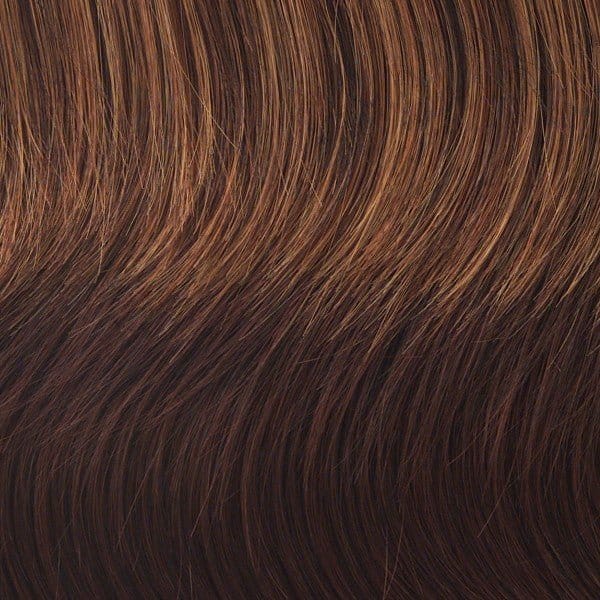 R3329S+ | Glazed Auburn | Rich Dark Reddish Brown with Pale Peach Blonde highlights