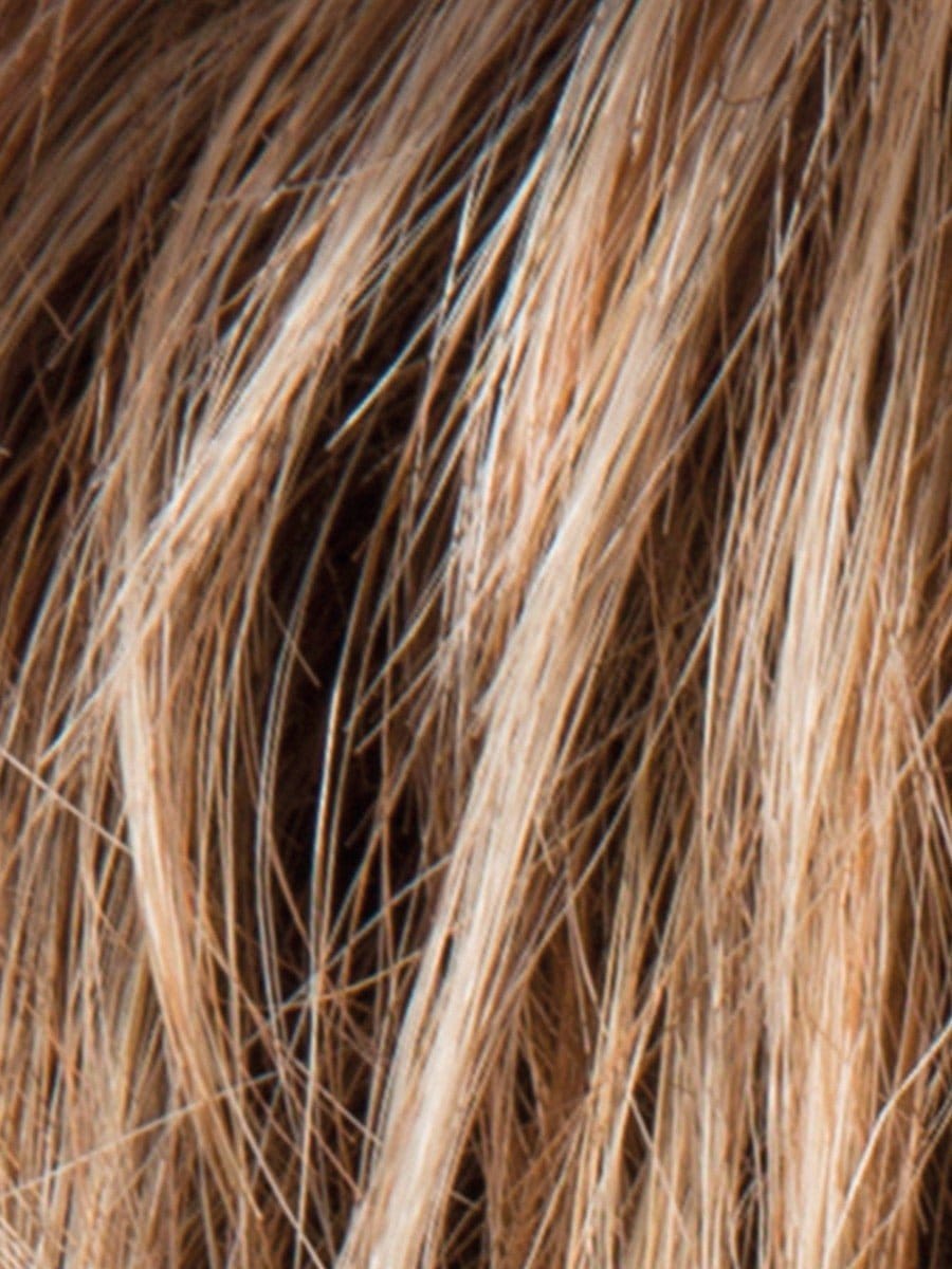 LIGHT BERNSTEIN ROOTED | Light Auburn, Light Honey Blonde, and Light Reddish Brown blend and Dark Roots