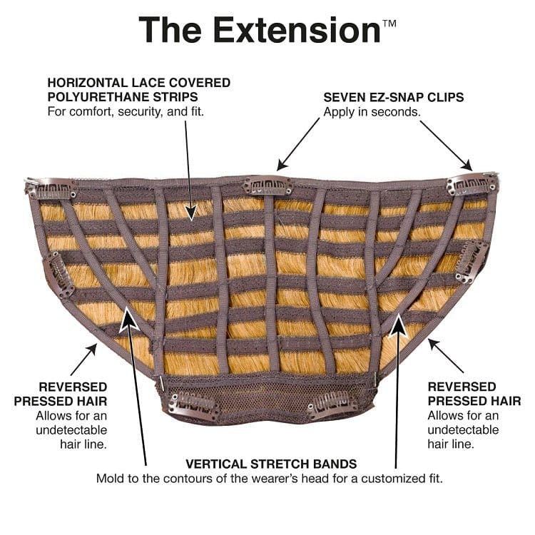 The Extension Hair Piece by TressAllure | Heat Friendly Synthetic Hair - Wig Studio 1