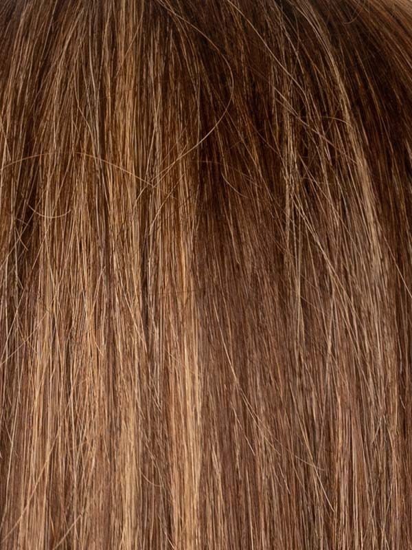Chocolate Parfait Root | Warm, dark-brown base with natural creamy highlights. This soft, dark brown root tone creates a natural, yet dimensional appearance