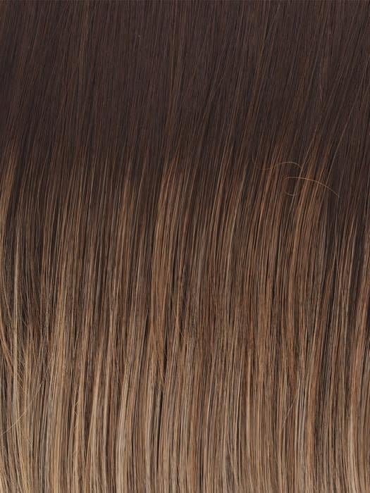 SS12 22 CAPPUCCINO | Light Golden Brown with Cool Blonde highlights all over, Dark Brown roots