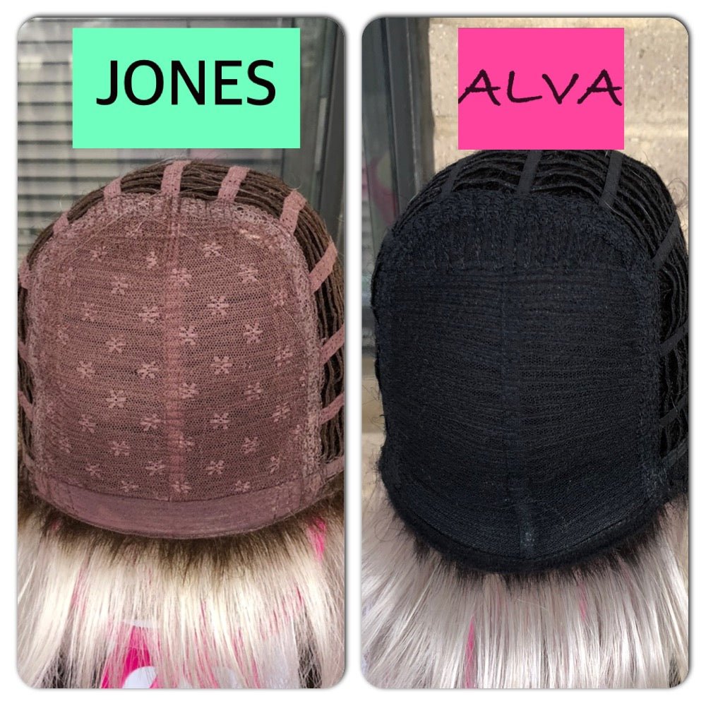 Basic Caps Revisted: Alva by Noriko in Moonstone and Jones by Estetica Designs in SilversunRt8 - Wig Studio 1
