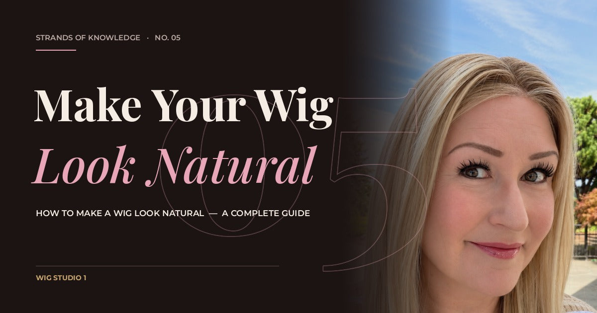 How to Make a Wig Look Natural, a Strands of Knowledge guide from Wig Studio 1, with Andrea Carlson wearing Remmie by PUSH Hair