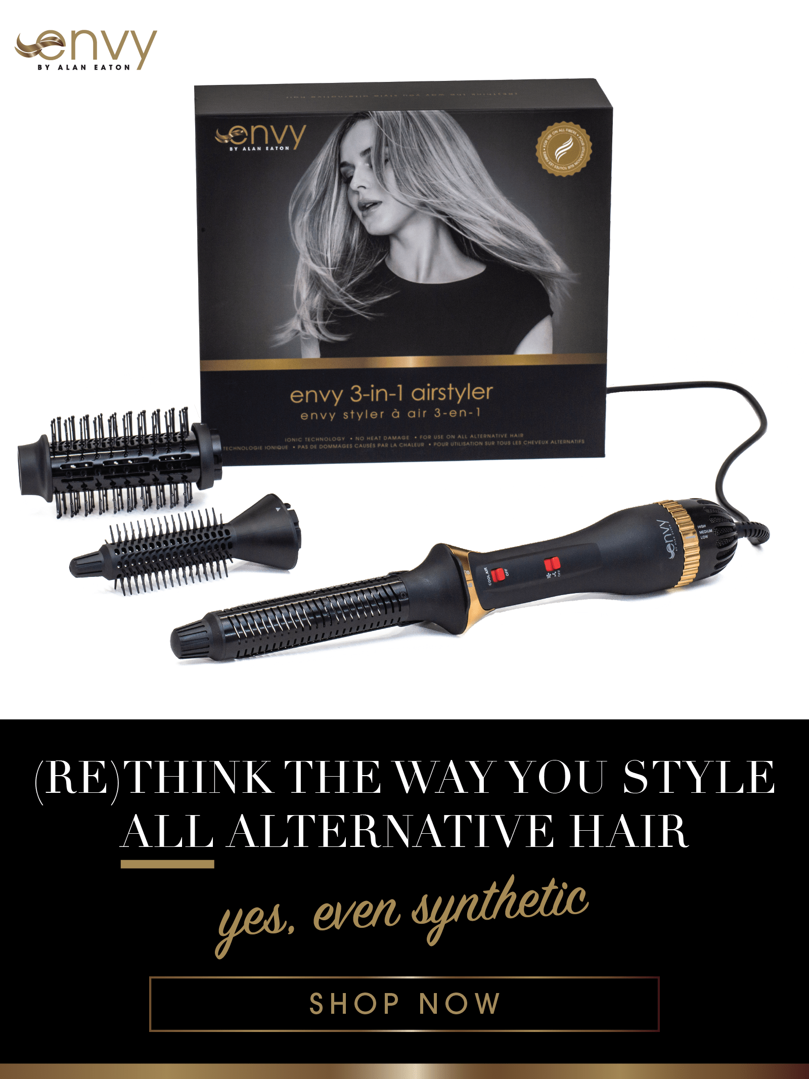 Prepare To Be BLOWN Away! 3-in-1 Airstyler by Envy - Wig Studio 1