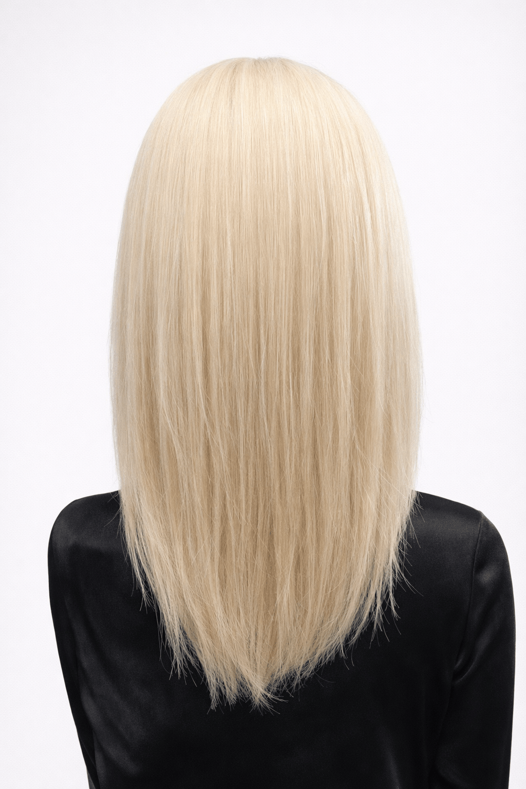 Platinum Blonde Silky Straight Hair Wig 18 inch Amazon.com : Carkira Brown and Ash Blonde Mixed Wigs with  main image 2