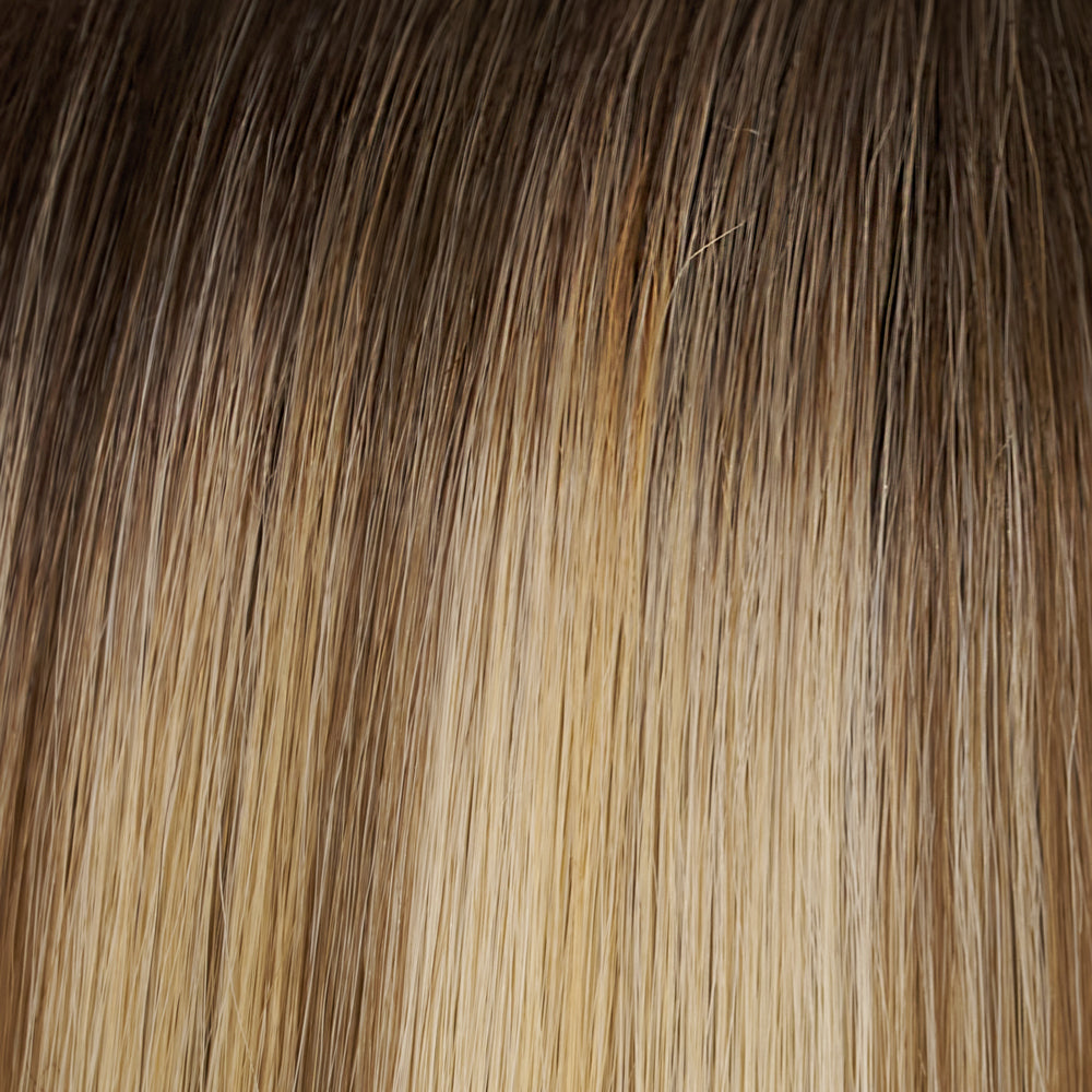 12FS8 | Shaded Praline | Med Natural Gold Blonde, Lt Gold Blonde, Pale Natural Blonde Blend, Shaded w/ Dk Brown