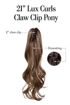 21" Lux Curls Claw Clip Pony by Kim Kimble | Heat Friendly Synthetic Hair - Wig Studio 1