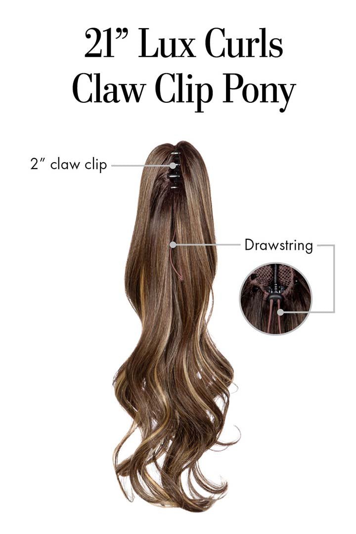 21" Lux Curls Claw Clip Pony by Kim Kimble | Heat Friendly Synthetic Hair - Wig Studio 1