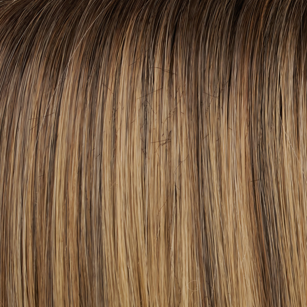 24BT18S8 | Shaded Mocha | Med Natural Ash Blonde & Lt Natural Gold Blonde Blend, Shaded w/ Med Brown