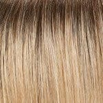 27T613S8 | Shaded Sun | Med Natural Red-Gold Blonde & Pale Natural Gold Blonde Blend and Tipped, Shaded w/ Med Brown