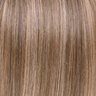 6B/22S6 | Toasted Almond | A blended medium brown with light brown highlights and a medium brown shaded root. The cool-toned base and delicate highlights add understated dimension for a natural, modern brunette look.