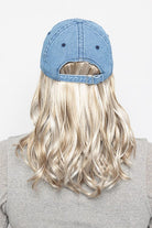 woman wearing Wavy Denim Hat by Henry Margu in 10/613 | Back