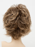 Alyssa by Envy layered shag wig in Frosted – back view of the layered nape