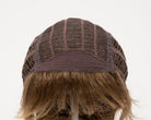 Alyssa by Envy mid-length layered shag synthetic wig in Frosted, light brown roots with wheat blonde tips – front view