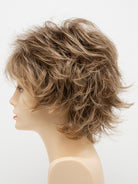 Alyssa by Envy layered shag wig in Frosted – left side profile