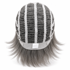 Back view of Ami by Noriko synthetic wig showing the open-wefted cap construction with adjustable straps.
