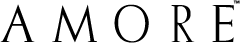 Amore Logo | The wordmark 'AMORE' in a stylized black font with a small registered trademark symbol, shown on a plain white background.