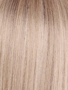 Billionaire Blond | A rich mocha root melts into soft tones of beige, ash, and cream blonde. Bright cream and white-blonde highlights frame the face, adding dimension and a refined, high-end finish.