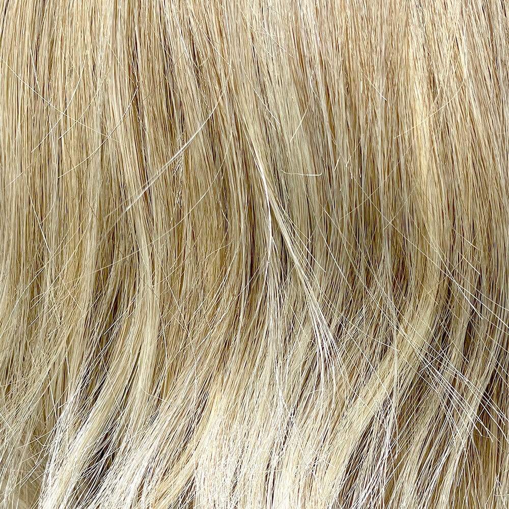 Cake Batter Blonde | 16/22/613 | Unrooted version of beige linen blonde.Neutral beige color blonde mixed with medium and dark blonde, highlighted with ash blonde.