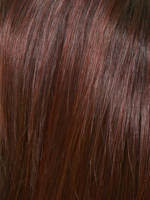 Envy Wigs | CHOCOLATE CHERRY | Dark Brown roots with overall Medium Brown base with Deep Red highlights