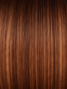 Café Rouge-R | A dimensional auburn copper blend with rich reddish-brown roots melting into warm copper highlights. Sun-kissed, balayage-inspired ends and face-framing pieces create natural, radiant depth.