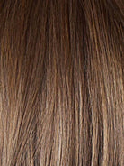 Caffe Misto-R | A chic blend of dark brown, medium brown, and ash blond highlights. Deep brown root for a modern, on-trend look.