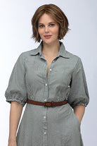 Woman wearing Clover wig by Estetica in R8/26H | Front