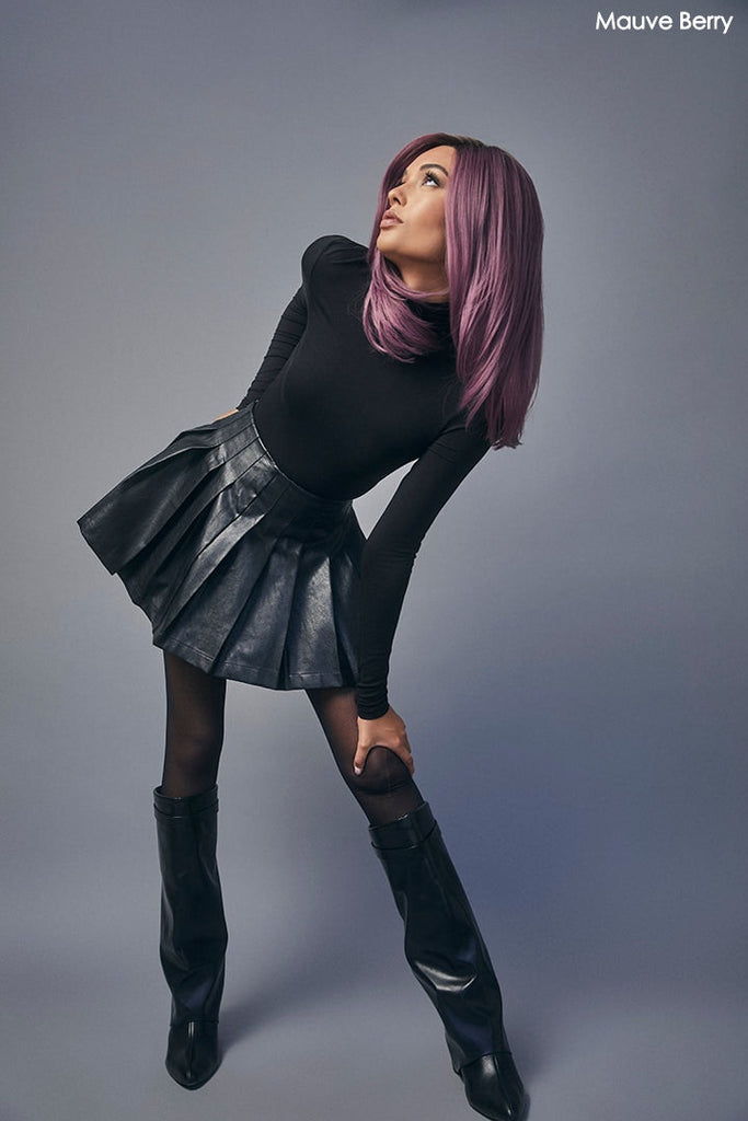 Cosmo Sleek Wig by Rene of Paris | Mauve Berry