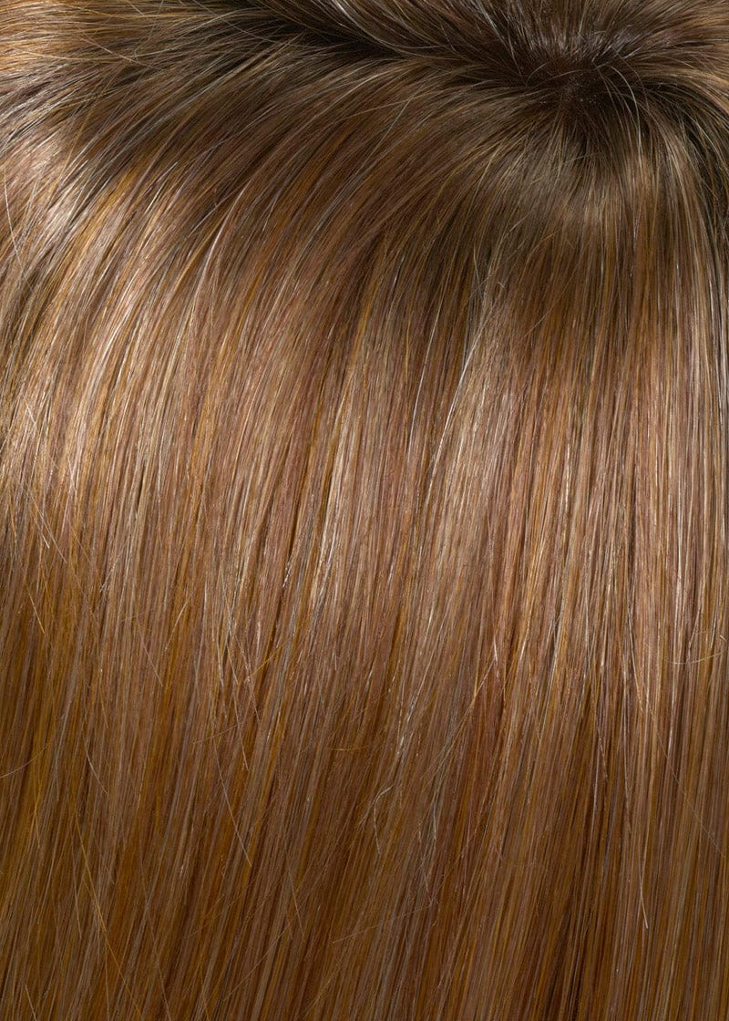 Creamed Coffee | Sable brown roots with chocolate brown blended with warm cinnamon and blonde latte