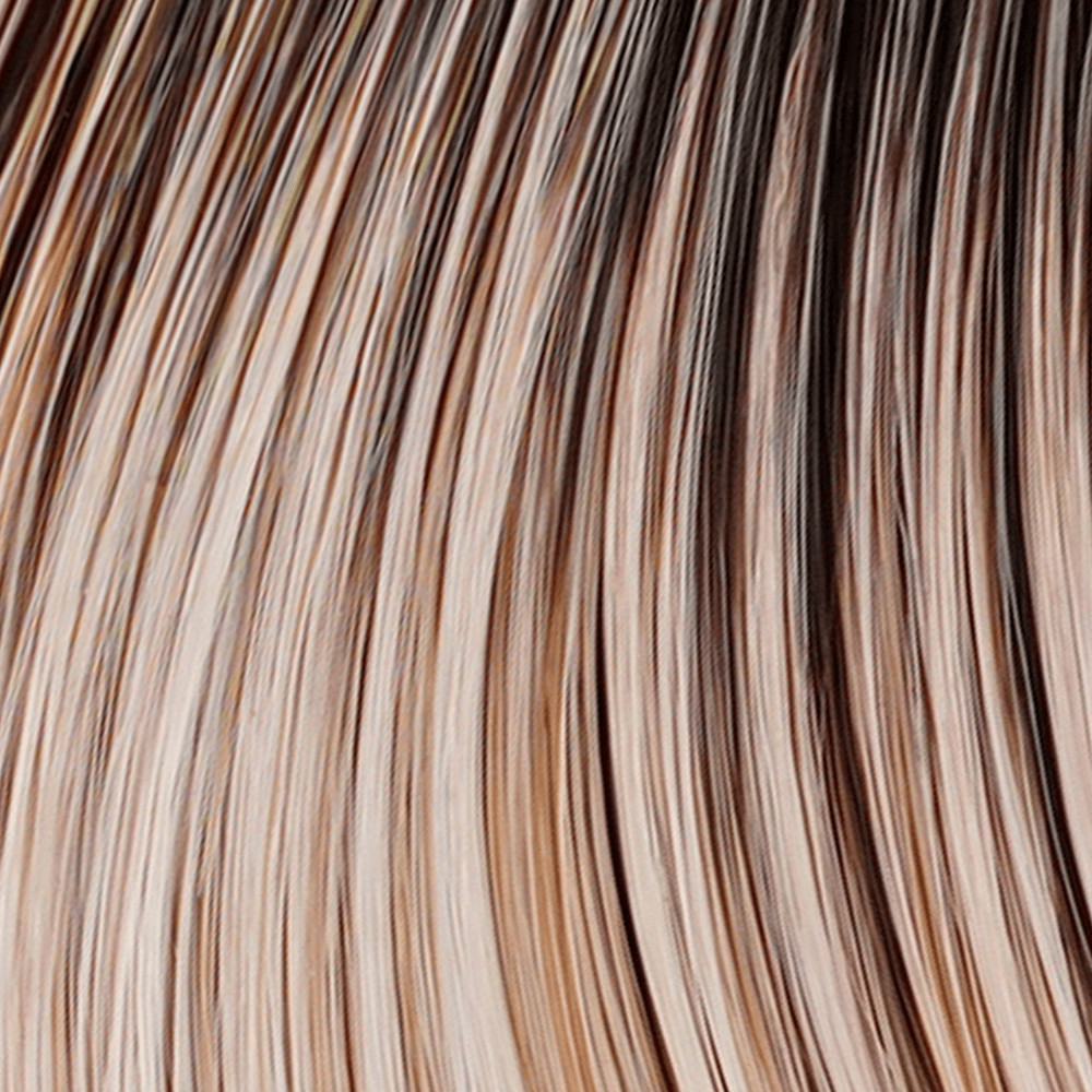 Sand & Sun Lighted EL14/1001/R8 | Warm Blonde Blended with Platinum Silver Blonde with a Root Face Framing Highlights