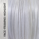 Silver Cream Lighted -EL38/88/66 | Light Grey Blended with Platinum White, Highlighted with Silver Grey and Face Framing Highlights
