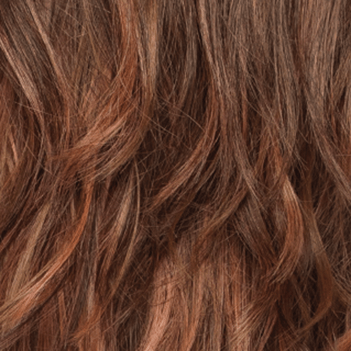 CINDER HEAT | Reddish Brown / Smoked Copper Blend with Soft Amber Highlights & Chestnut Brown Root