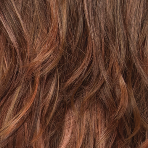 CINDER HEAT | Reddish Brown / Smoked Copper Blend with Soft Amber Highlights & Chestnut Brown Root