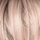 POLARIZING PINK | Icy Platinum Blonde / Soft Rose Blend with Silver Undertones & Medium Ash Brown Root
