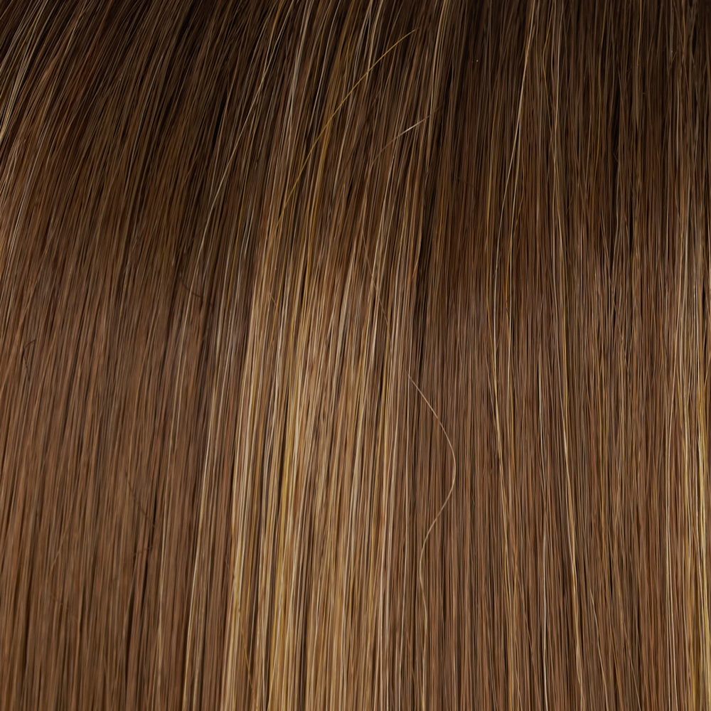 FS26/31S6 | Salted Caramel | Medium Natural Red Brown with Medium Red Gold Blonde Bold Highlights, Shaded with Brown