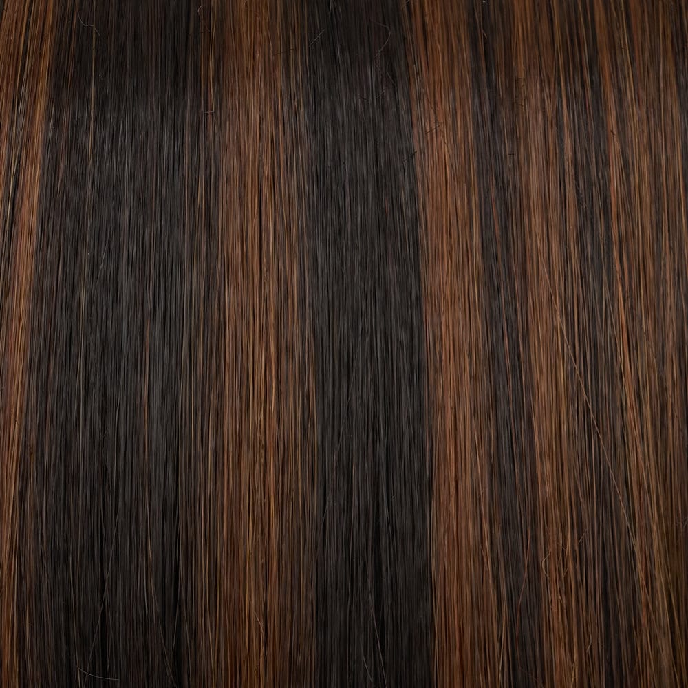 FS4/33/30A | Midnight Cocoa | Dk Brown, Med Red, Med Natural Red Blonde/Brown Blend w/ Med Natural Red Blonde/Brown Blend Bold Highlights
