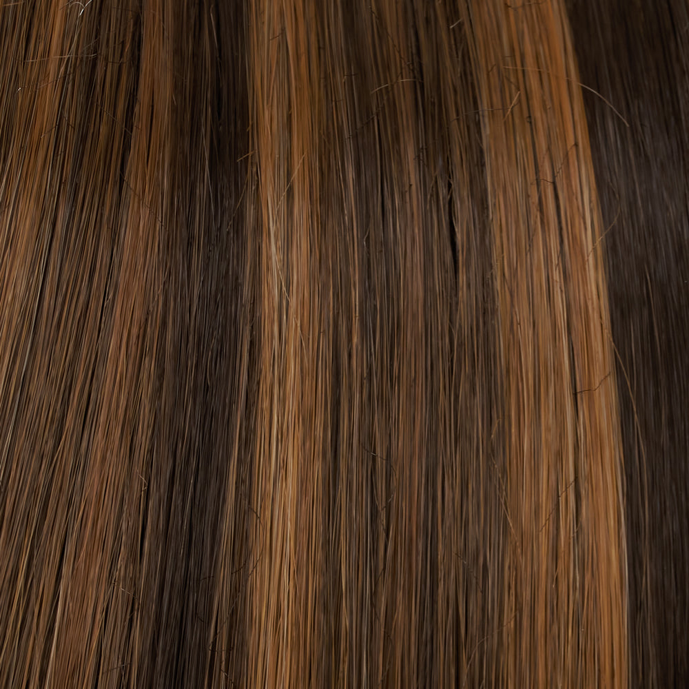 FS6/30/27 | Toffee Truffle | Brown, Med Red-Gold, Med Red-Gold Blonde Blend w/ Med Red Gold Blonde Bold Highlights