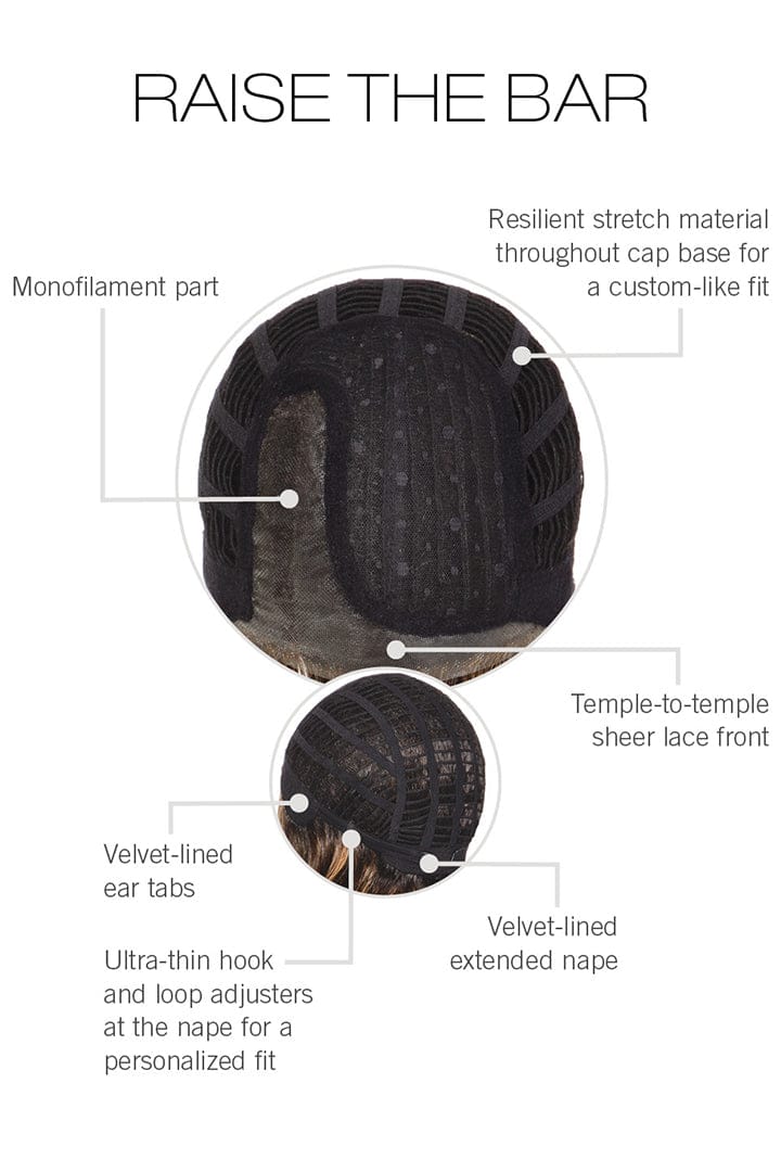 Raise The Bar wig by Gabor | Cap Construction | Lace Front, Mono Part, Wefted