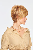 Woman wearing Devotion wig by Gabor in Light Red | Right Side