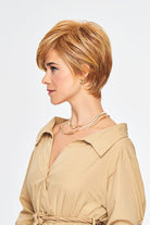 Woman wearing Devotion wig by Gabor in Light Red | Left Side