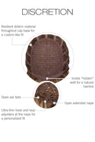Discretion wig by Gabor | Basic Cap Construction Diagram