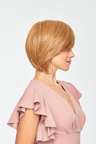 Woman wearing Discretion wig by Gabor in Light Red | Right Side