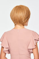 Woman wearing Discretion wig by Gabor in Light Red | Back